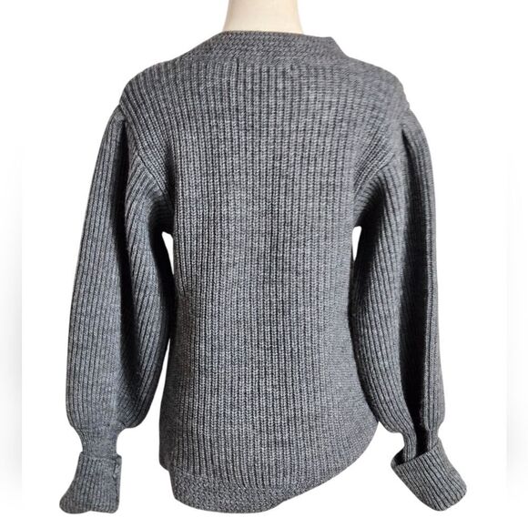 Linea Maglia Gray Alpaca Wool Blend Italian Sweater - Picture 5 of 9